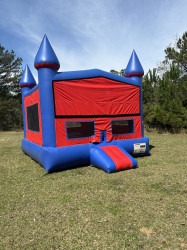 IMG 1360 1722162205 15x15 Red and Blue modular Bounce House with Basketball Goal