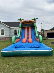 18ft Tropical Dual Lane Waterslide